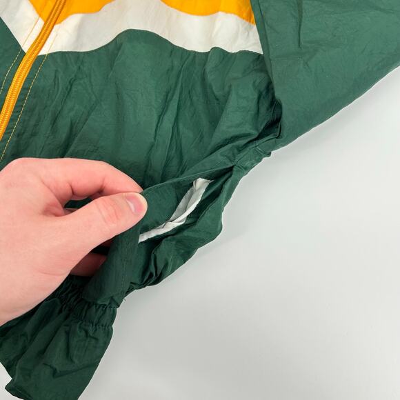 VTG 90s Kids NFL Green Bay Packers Football Nylon Windbreaker Jacket Youth 10-12 - Picture 6 of 8